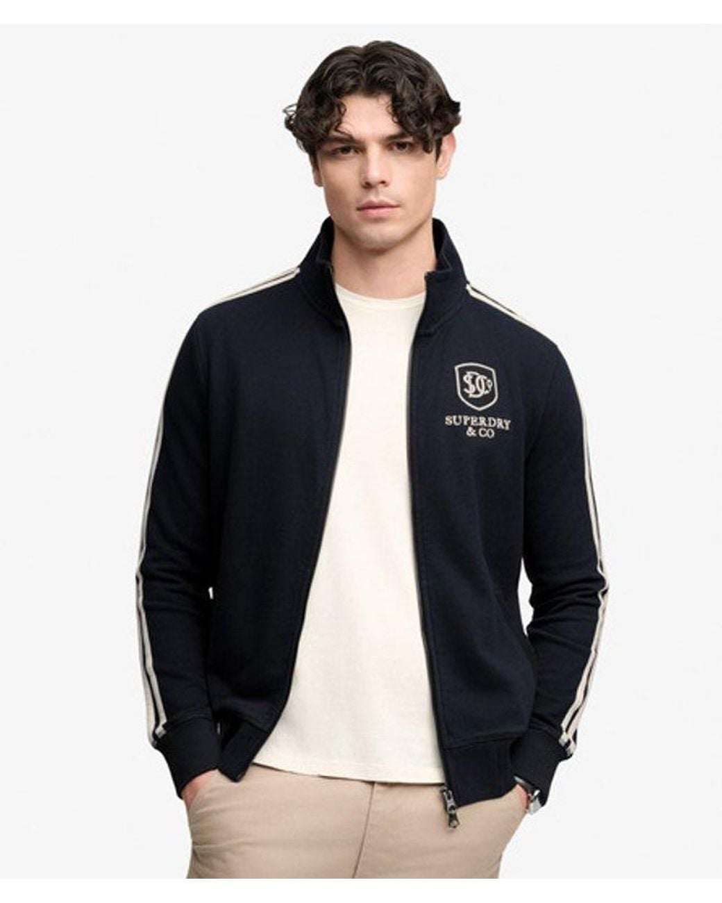 Superdry Blue & Co Essential Retro Track Top for men