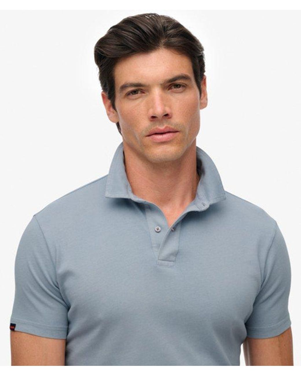 Superdry Blue & Co Essential Jersey Polo Top for men