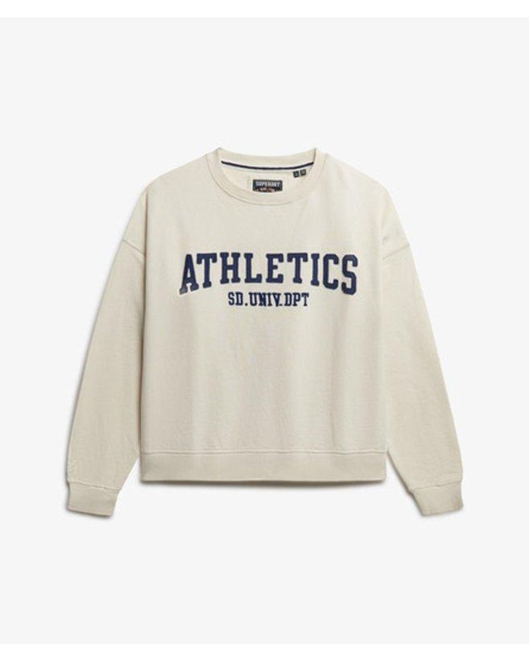 Superdry Natural & Co Athletic Essentials Applique Crew Sweatshirt