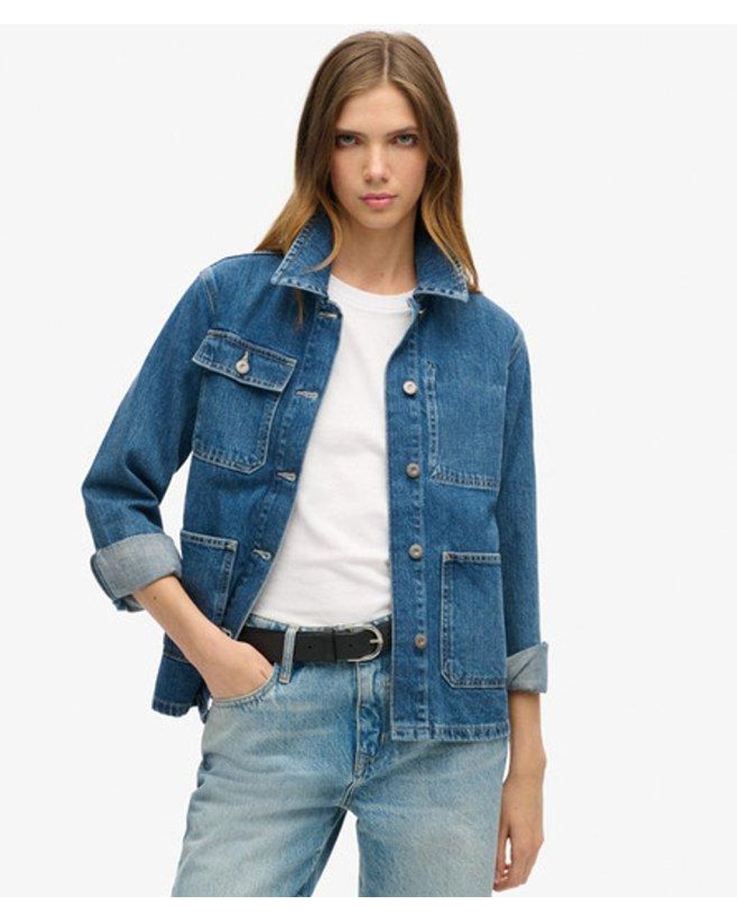 Superdry Blue Denim Chore Jacket