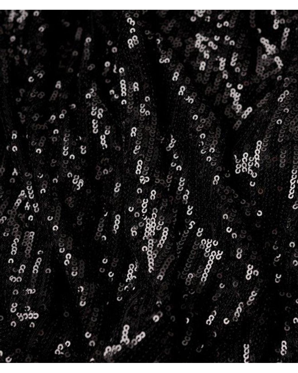Superdry Black & Co Sequin Wrap Mini Dress