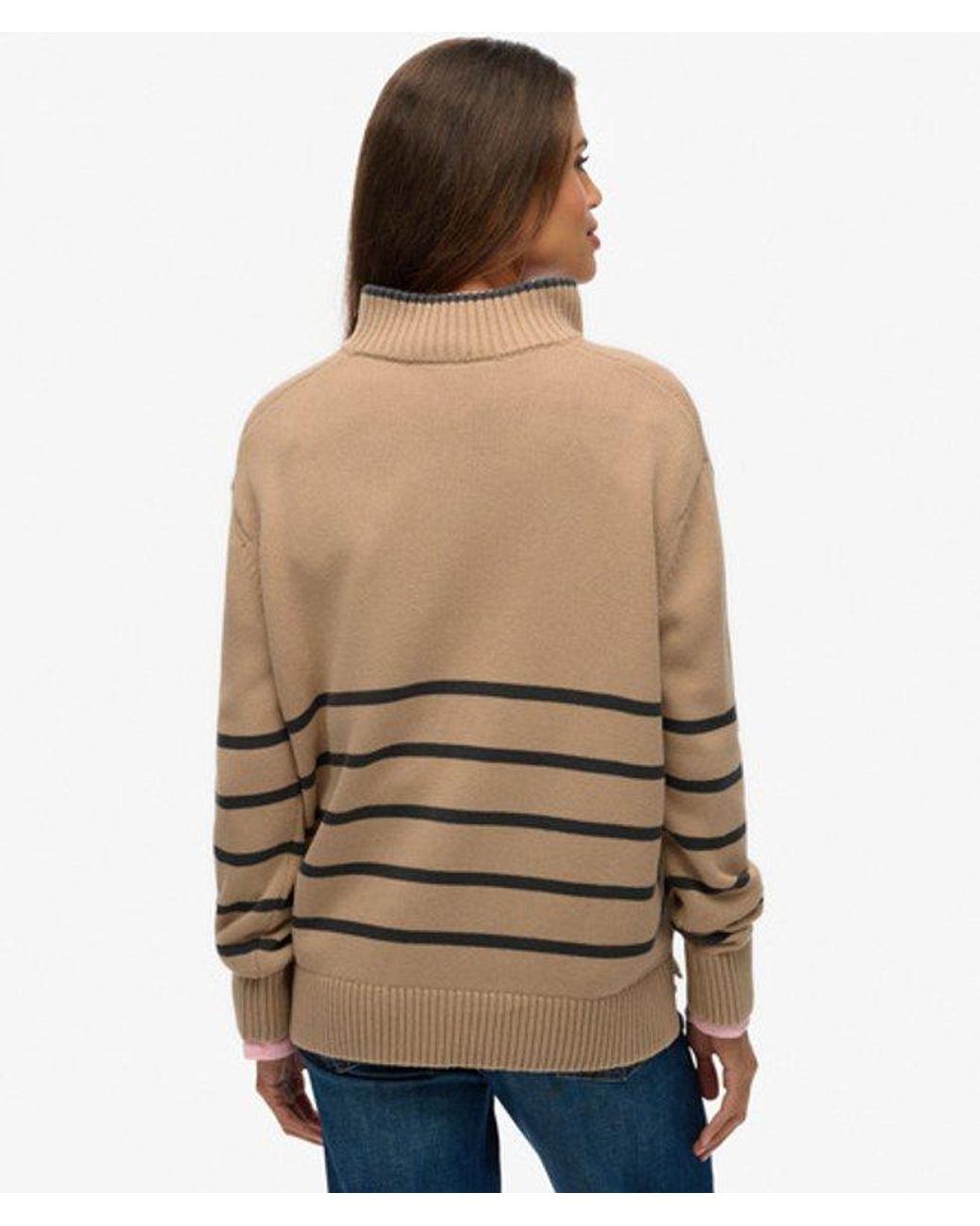 Superdry Blue & Co Knitted Half Zip Jumper