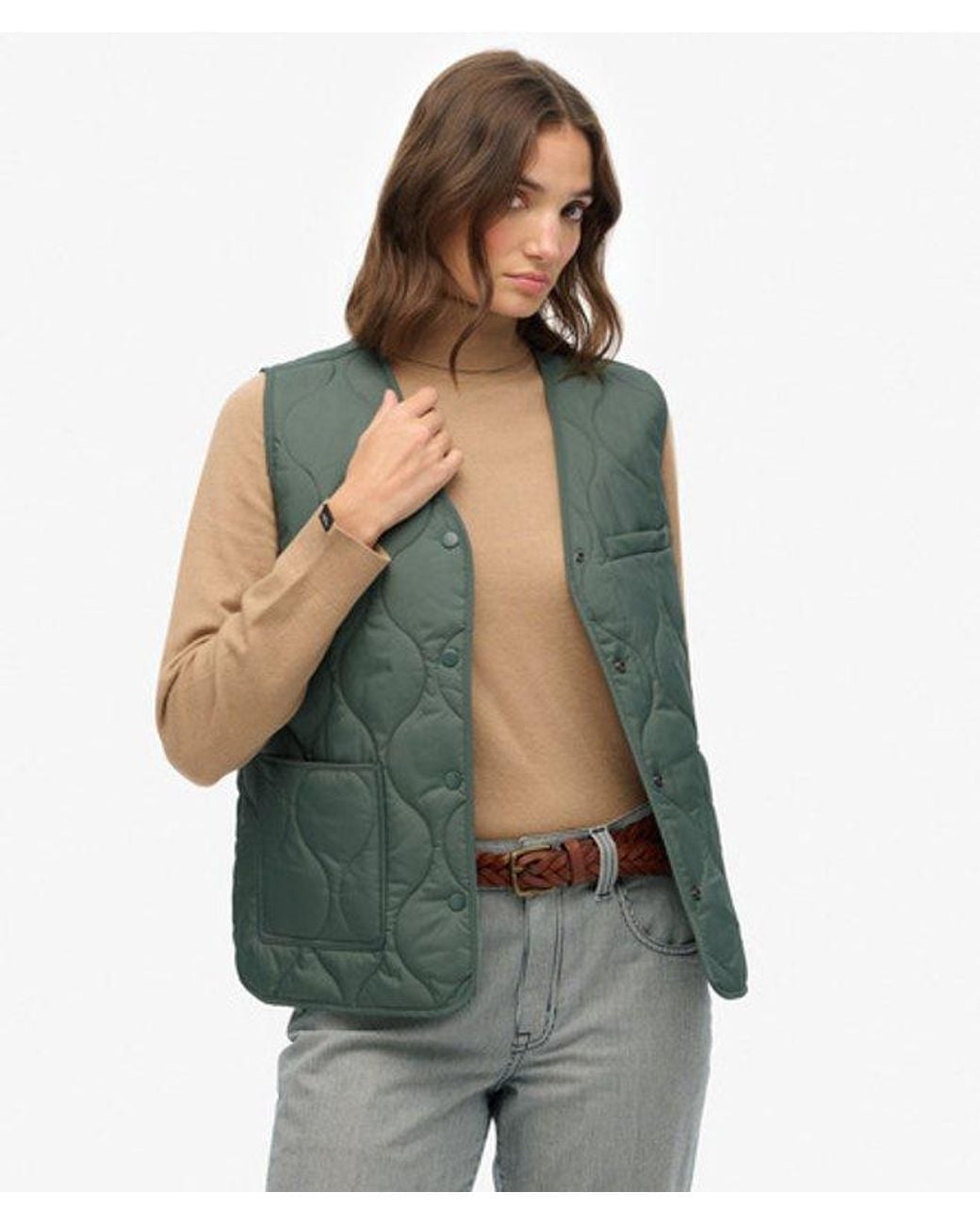 Superdry Green & Co Quilted Lite Liner Gilet