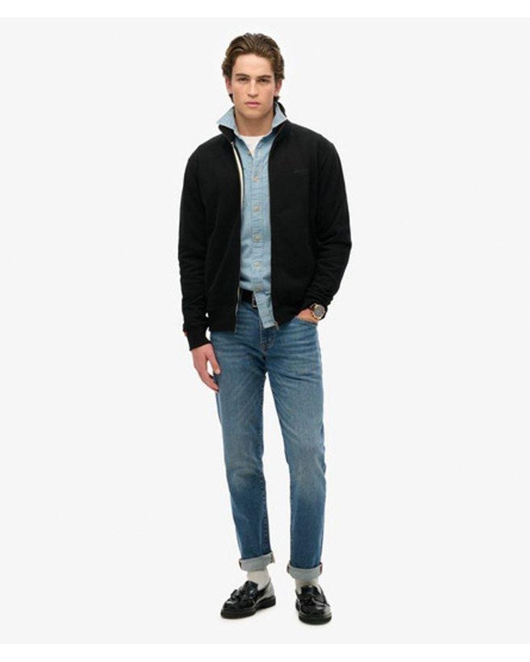Superdry Black & Co Essential Logo Track Top for men
