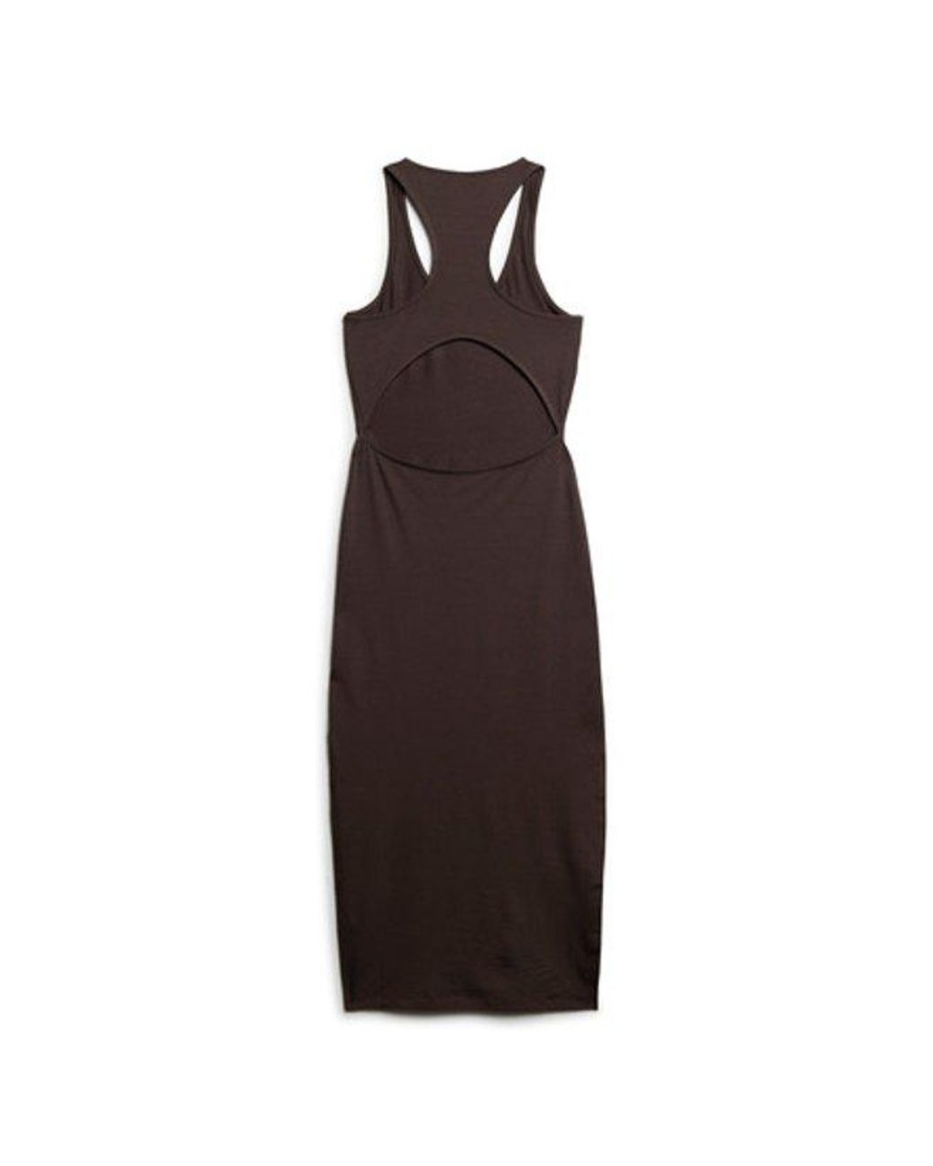 Superdry Brown & Co Scoop Neck Jersey Midi Dress