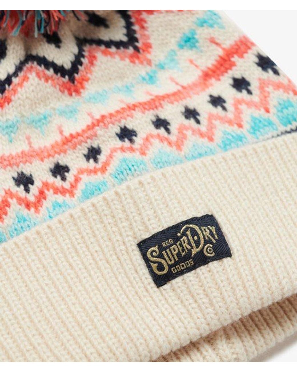 Superdry Multicolor & Co Knitted Patterned Beanie Hat