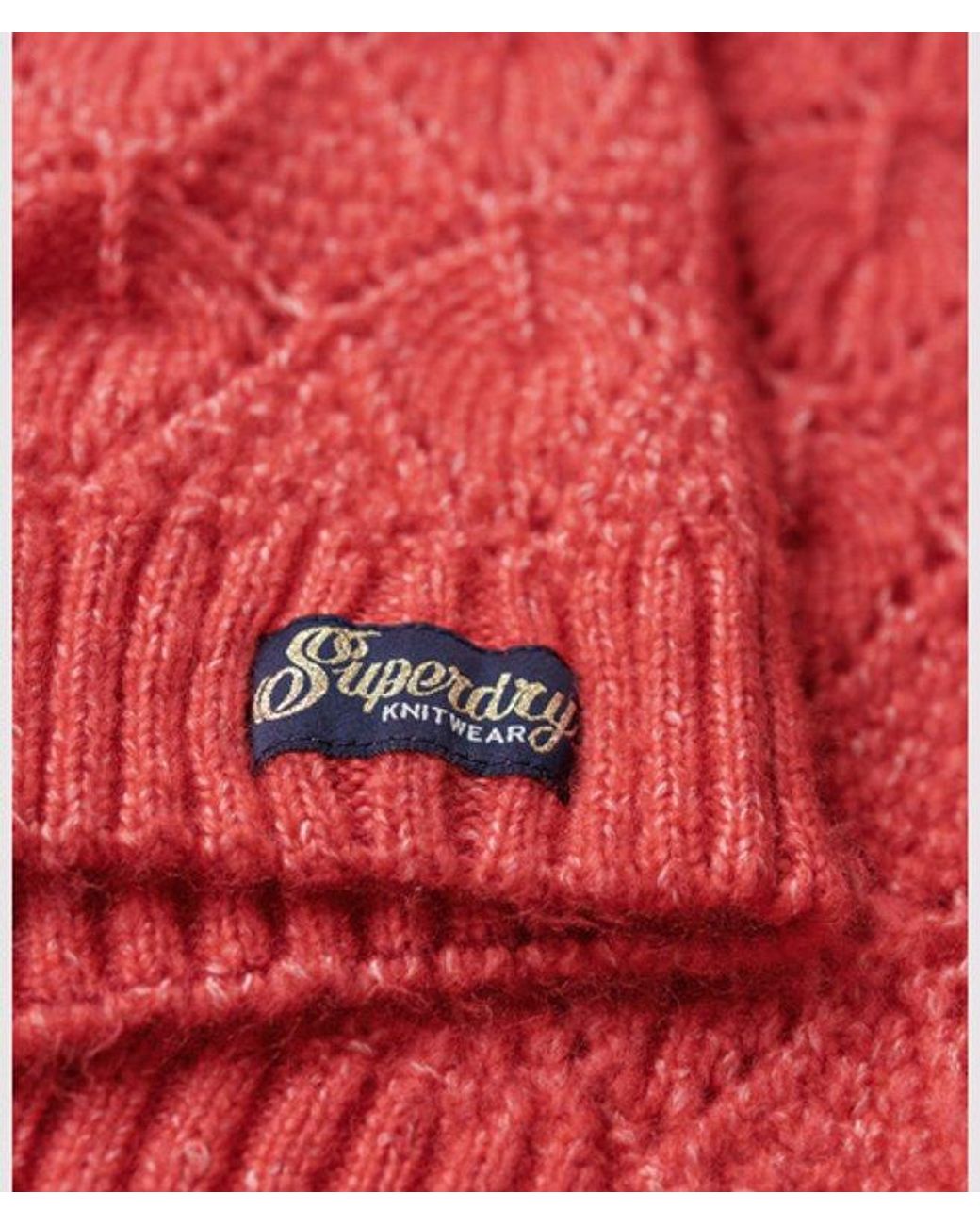 Superdry Red & Co Pointelle Knit Jumper
