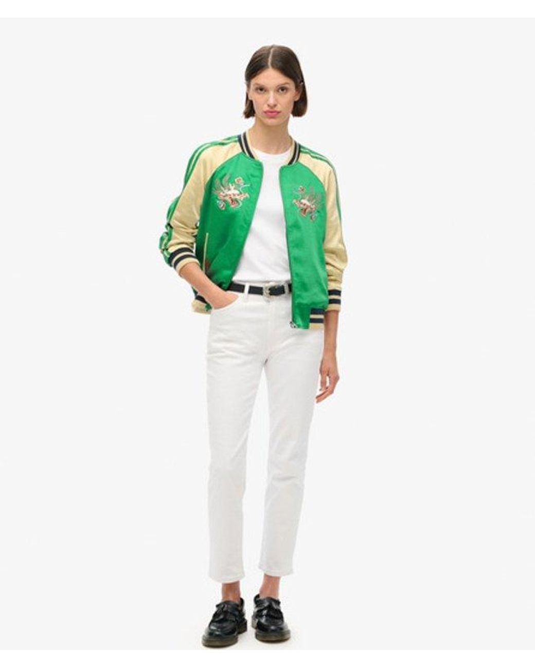 Superdry Green & Co Sukajan Embroidered Bomber Jacket