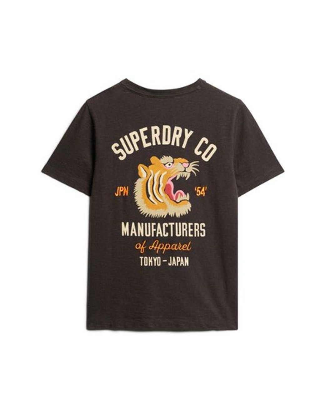 Superdry Black & Co Workwear Embroider Pocket T-shirt