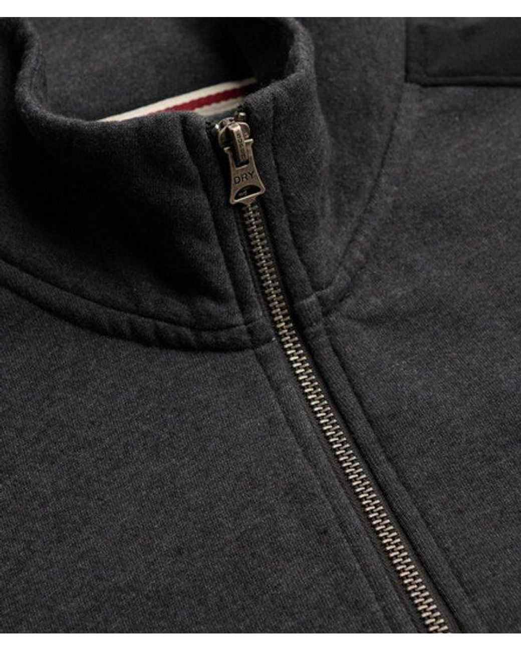 Superdry Gray Satin Applique Track Top for men