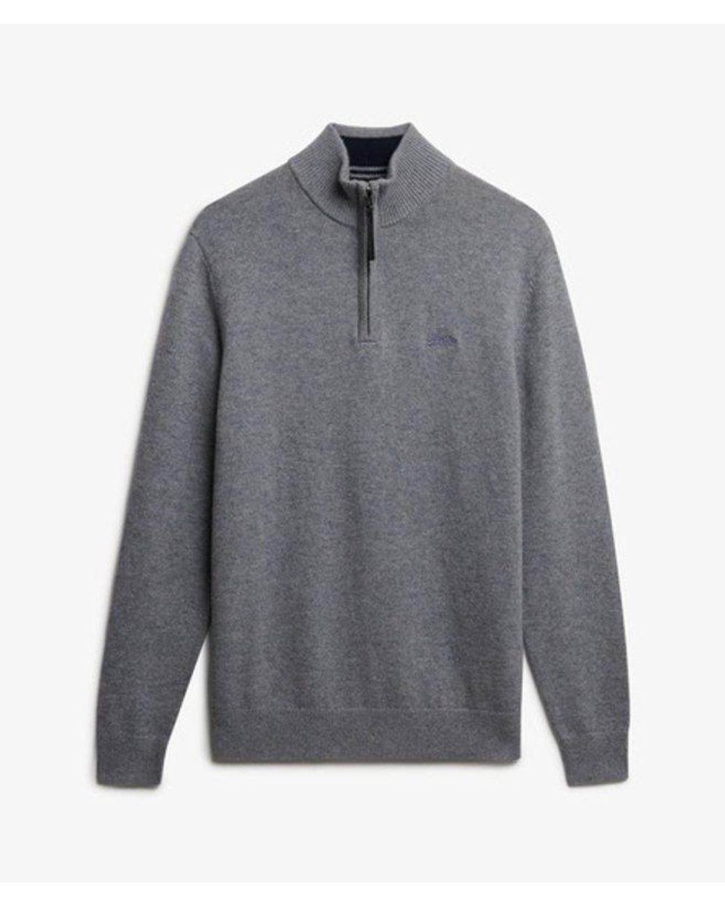 Superdry Gray & Co Wool Blend Half Zip Jumper for men