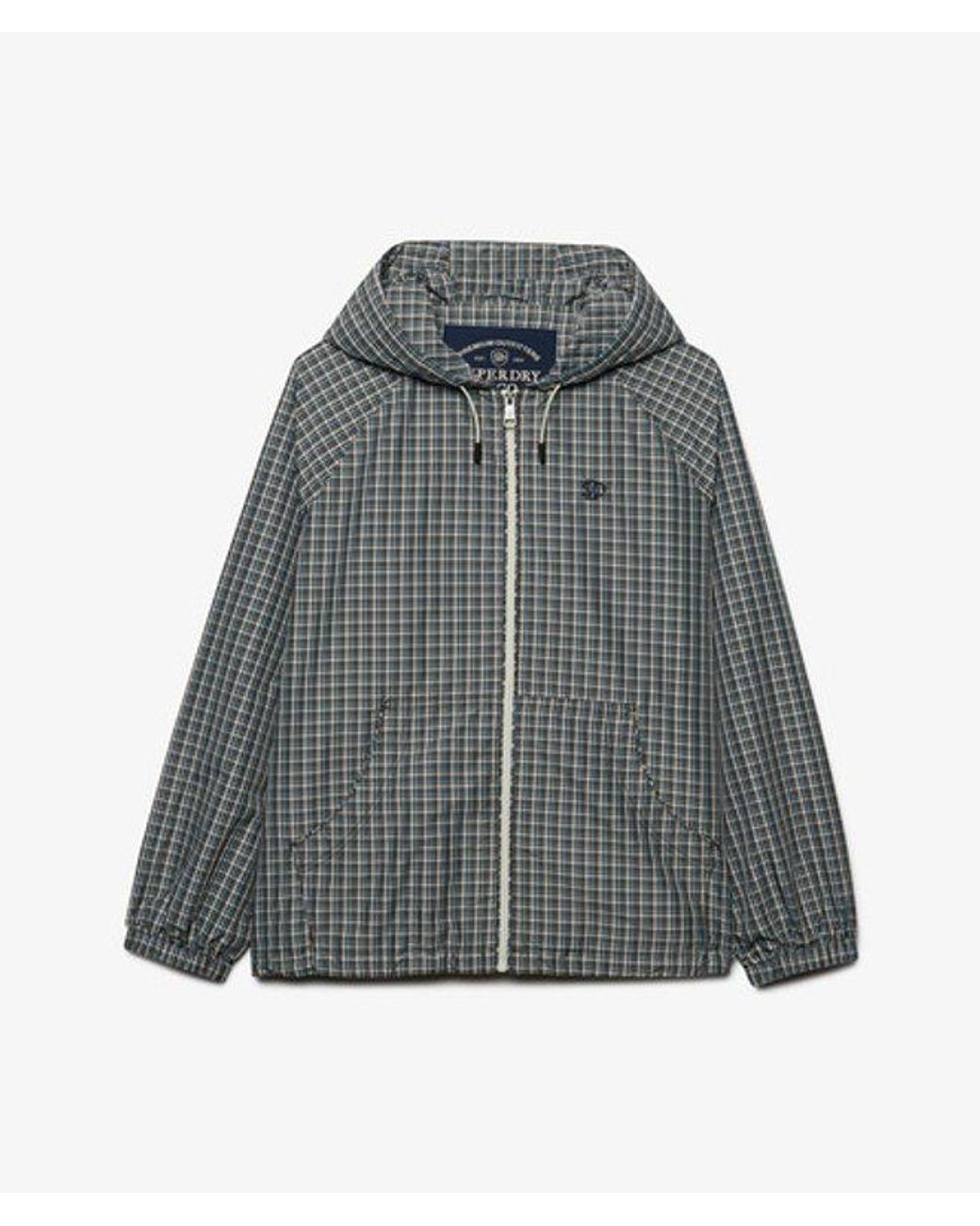 Superdry Gray & Co Checked Raglan Windbreaker Jacket