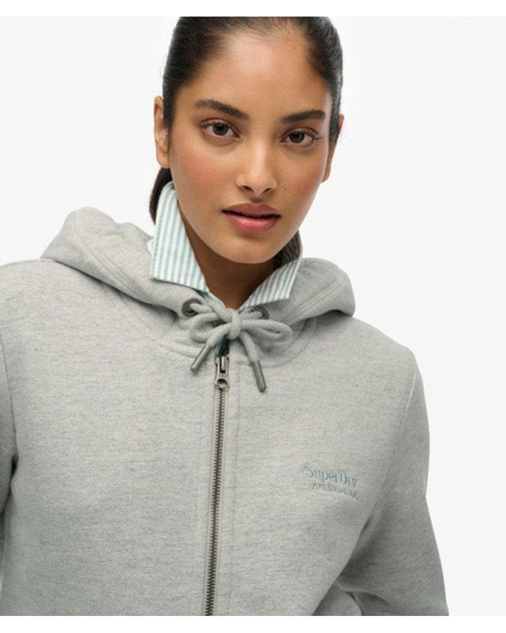 Superdry Gray & Co Athletic Essentials Logo Zip Hoodie