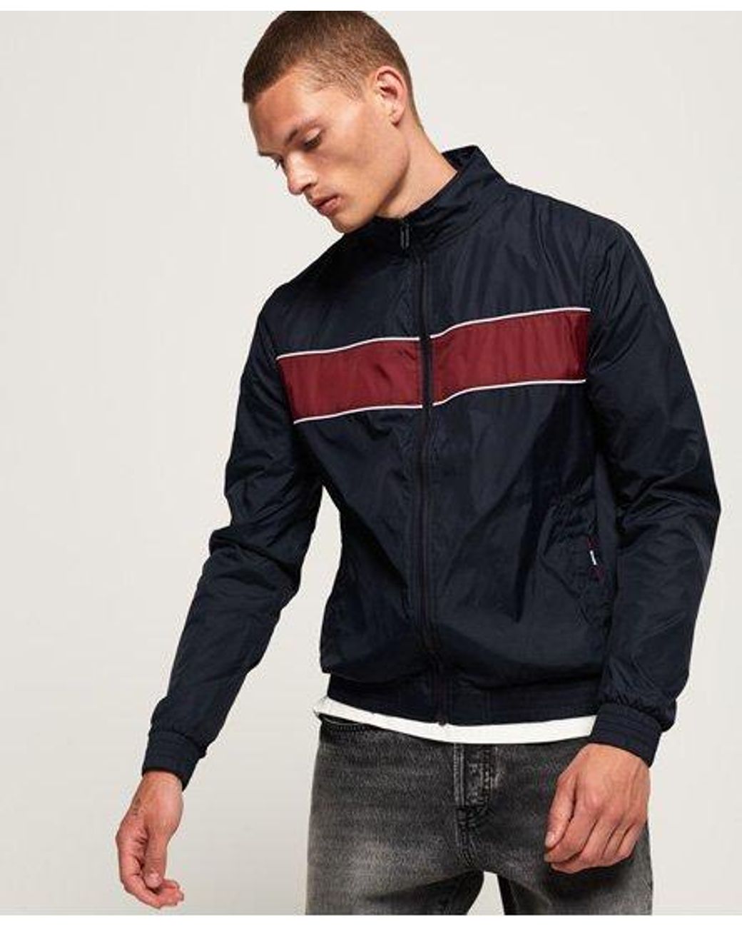 superdry academy jacket grey