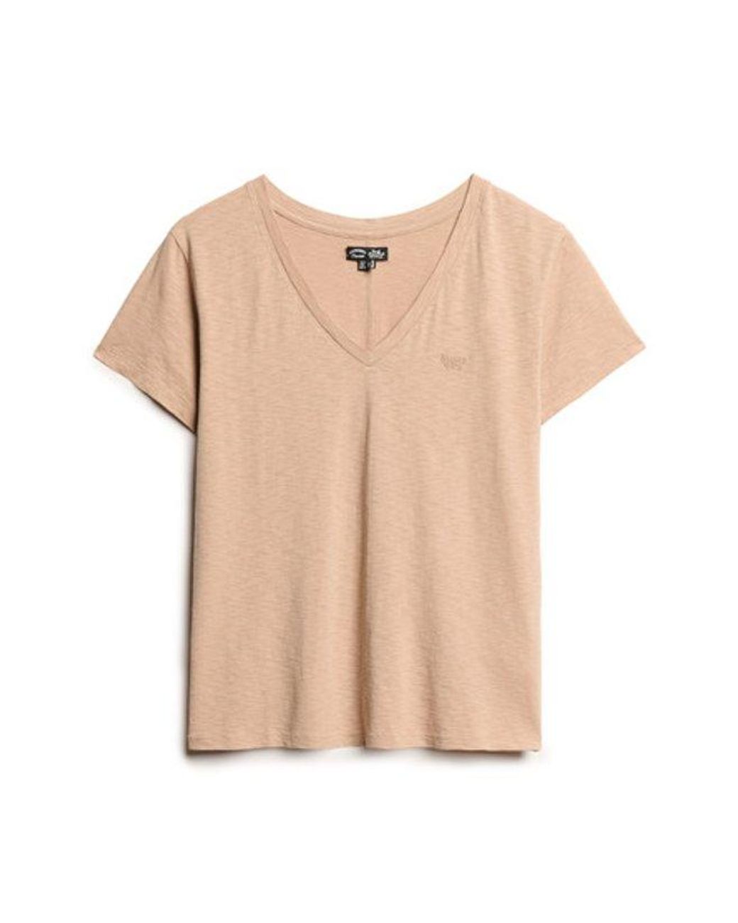 Superdry Blue & Co Embroidered Slub Relaxed Fit V-neck T-shirt