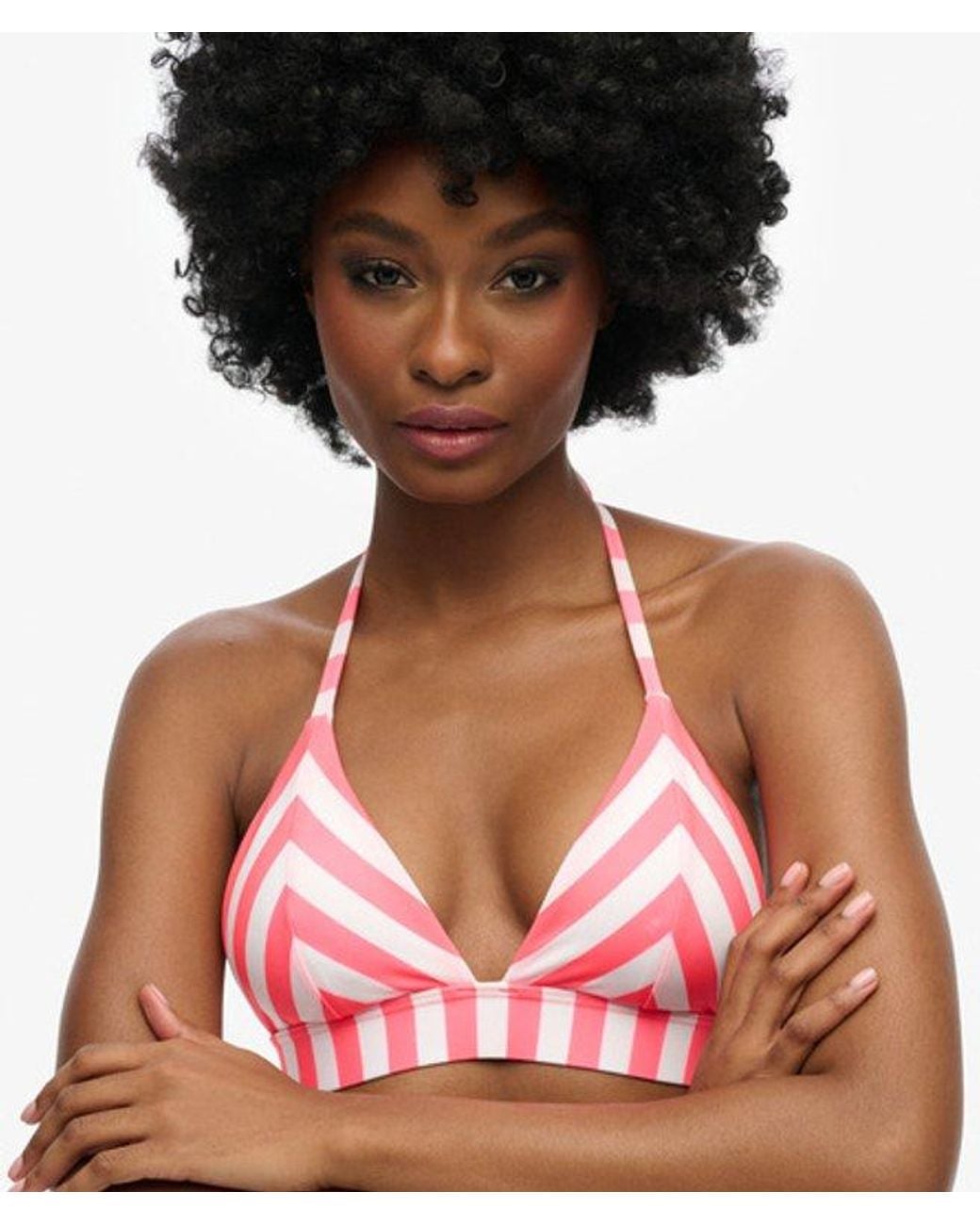 Superdry Red & Co Striped Cheeky Bikini Bottoms