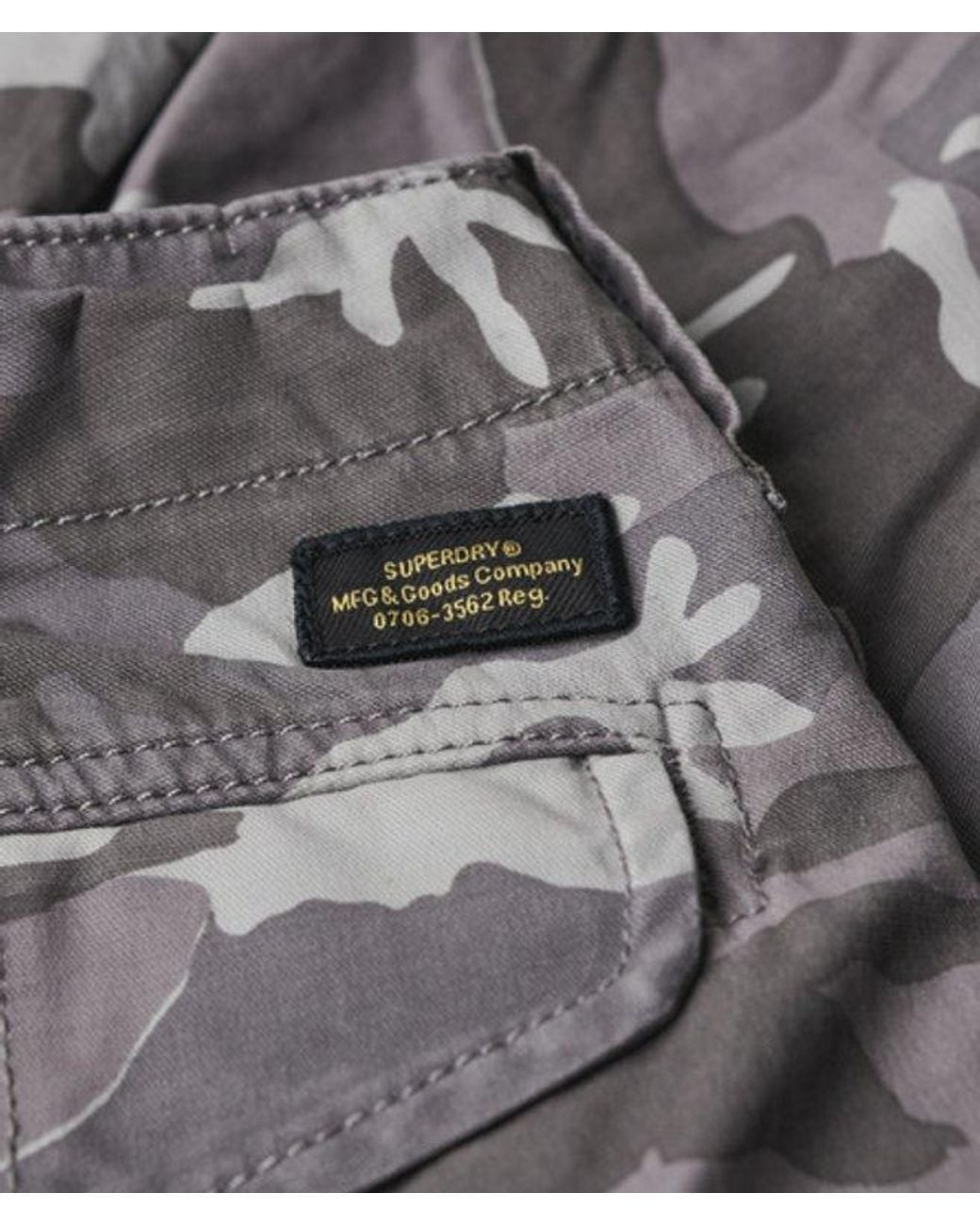 Superdry White & Co Classic Camo Print Core Cargo Shorts for men