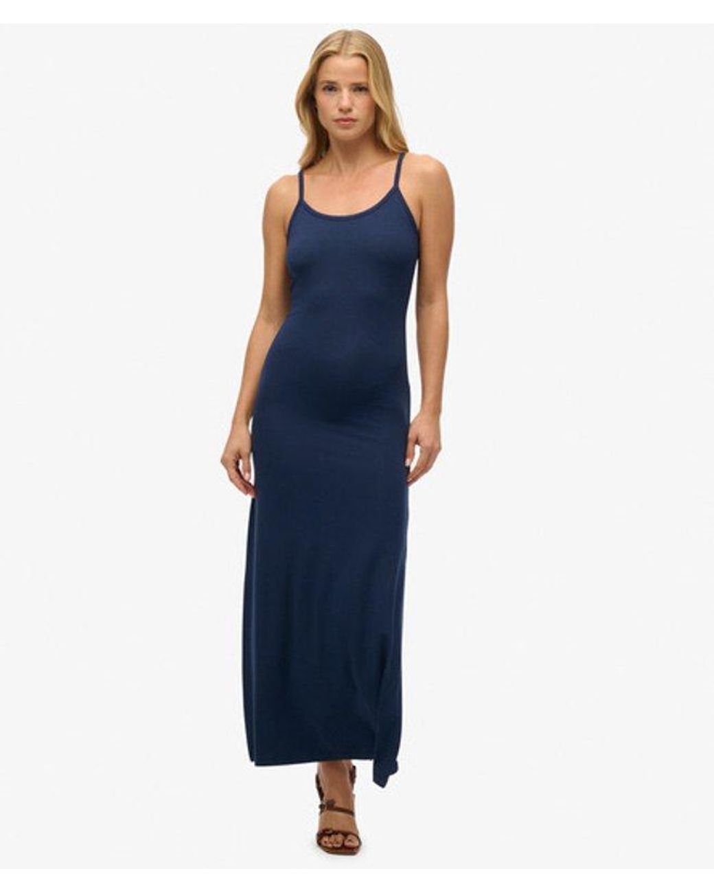 Superdry Blue & Co Athletic Essentials Jersey Maxi Cami Dress