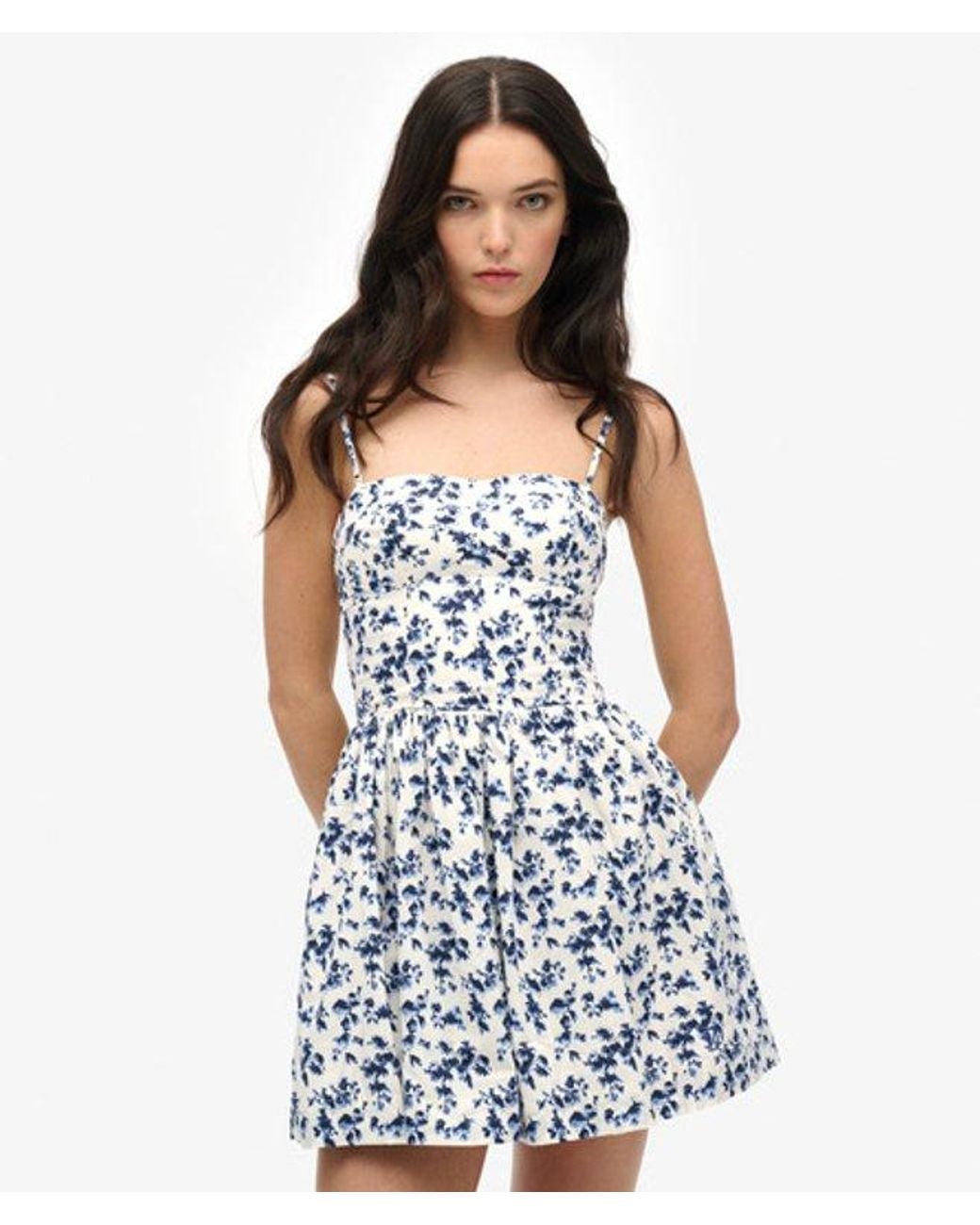 Superdry Blue & Co Corset Cami Mini Dress