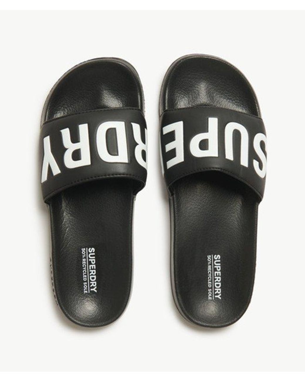 Superdry Black & Co Core Vegan Pool Sliders