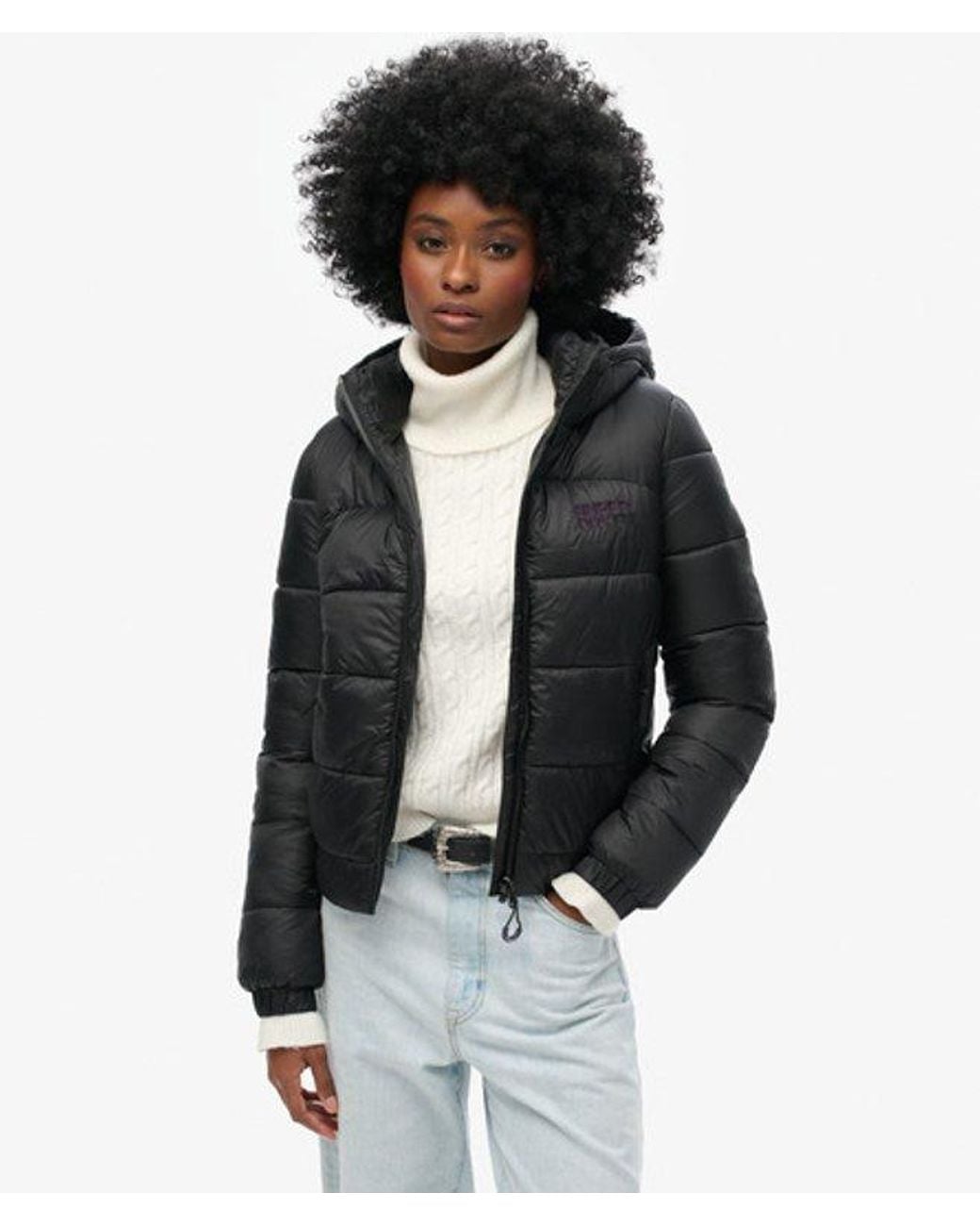 Superdry Black & Co Sports Puffer Bomber Jacket