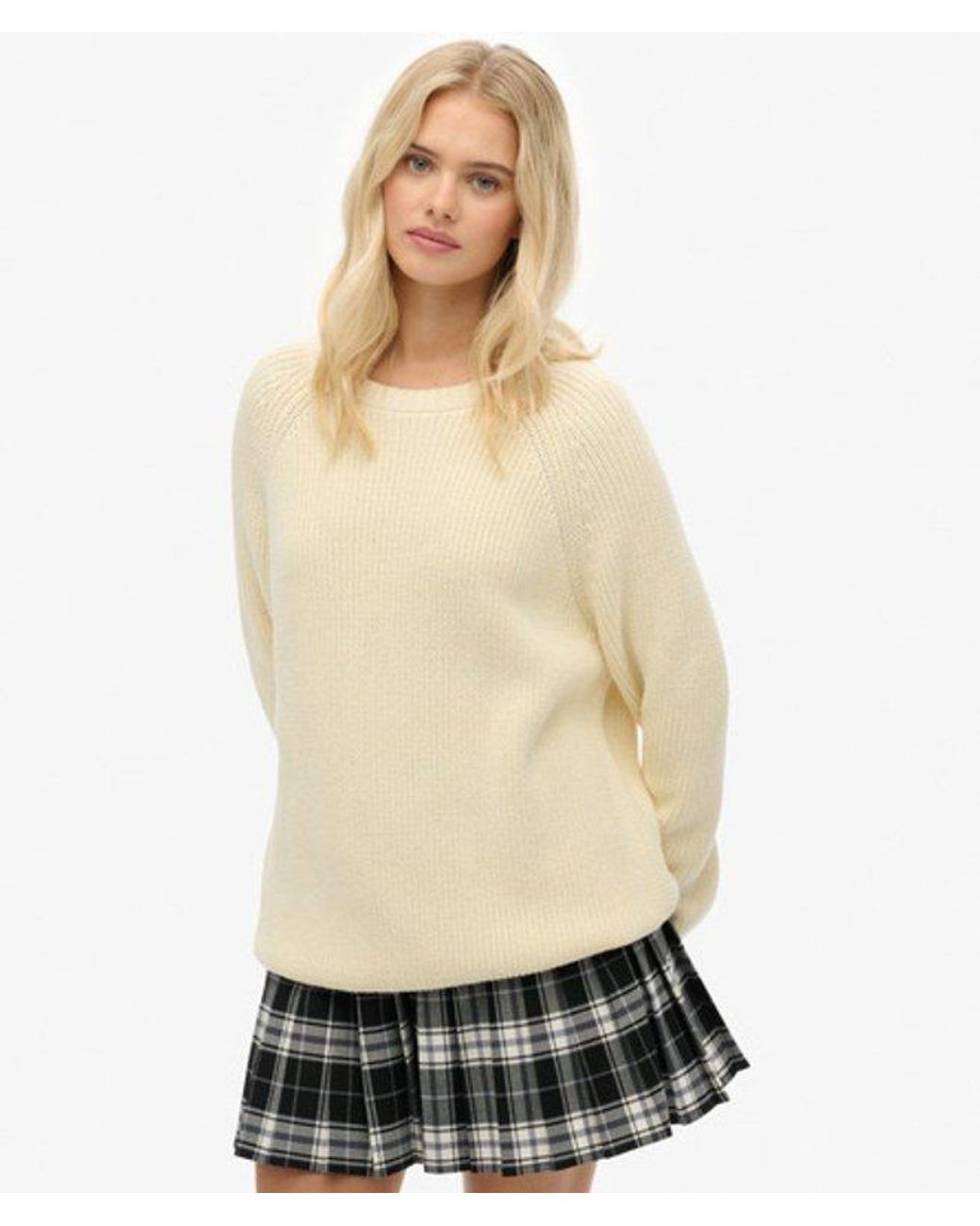 Superdry Natural & Co Relaxed Ribbed Knitted Jumper