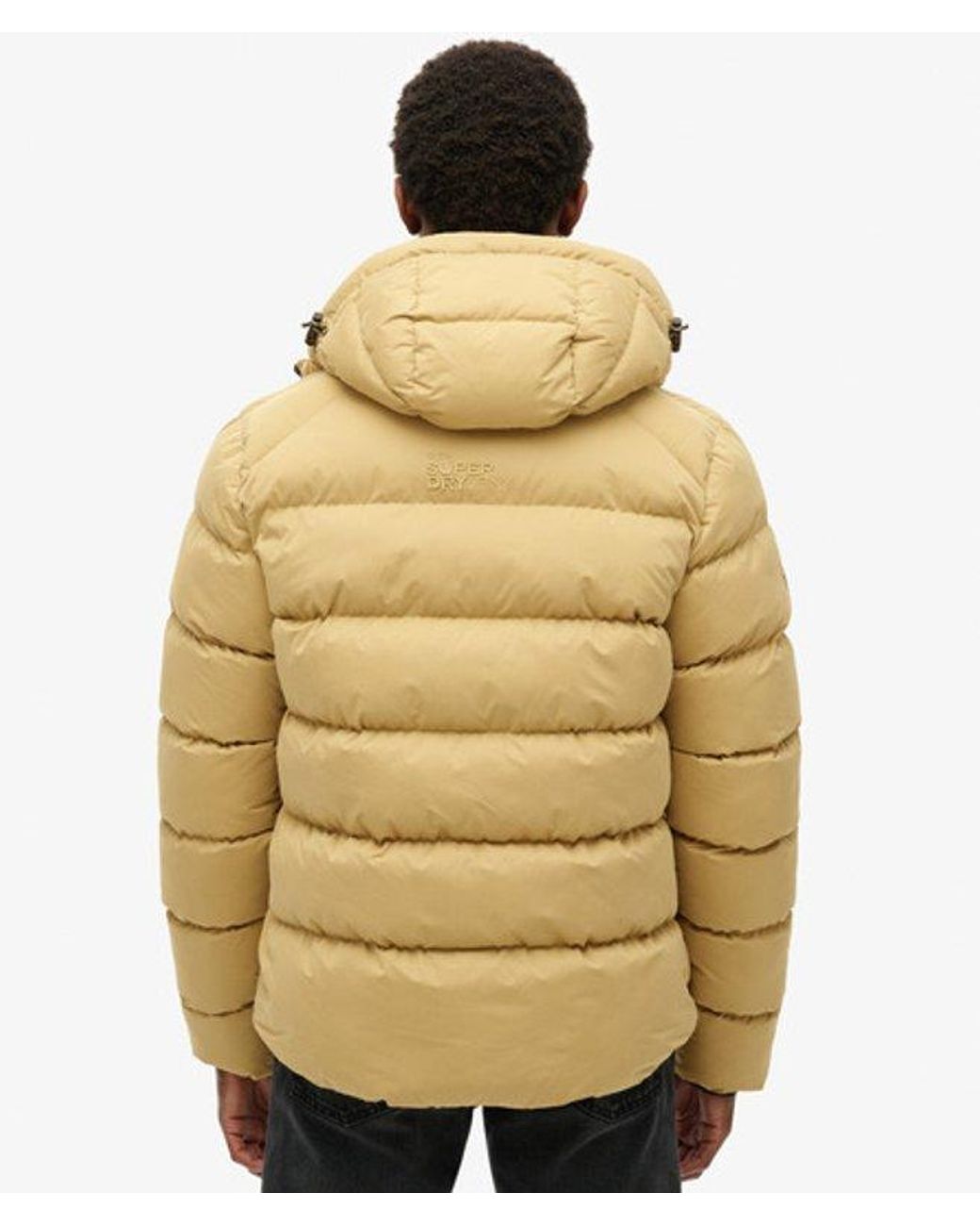 Superdry Metallic & Co Hooded Microfibre Sport Puffer Jacket for men