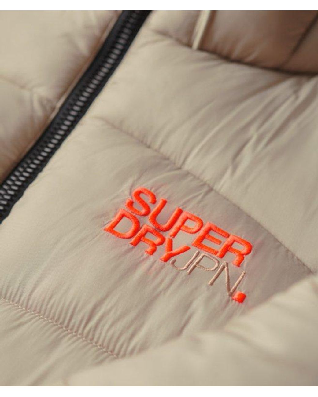 Superdry Blue Slim Fit Embroidered Logo Sports Puffer Bomber Jacket