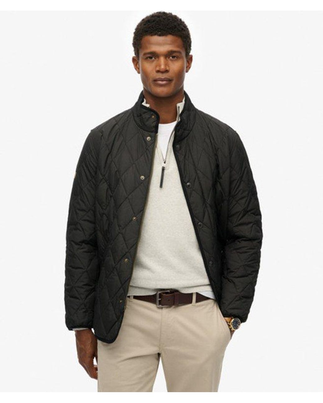 Superdry Black & Co Quilted Estate Jacket for men