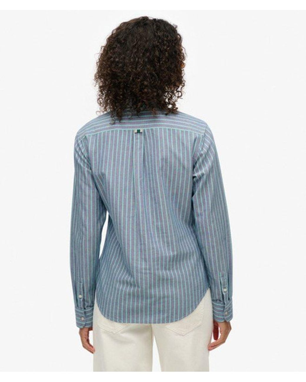 Superdry Blue & Co Slim Oxford Button Down Long Sleeve Shirt