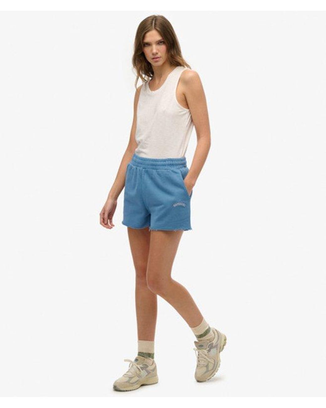 Superdry Blue & Co Essential Logo Garment Dye Shorts