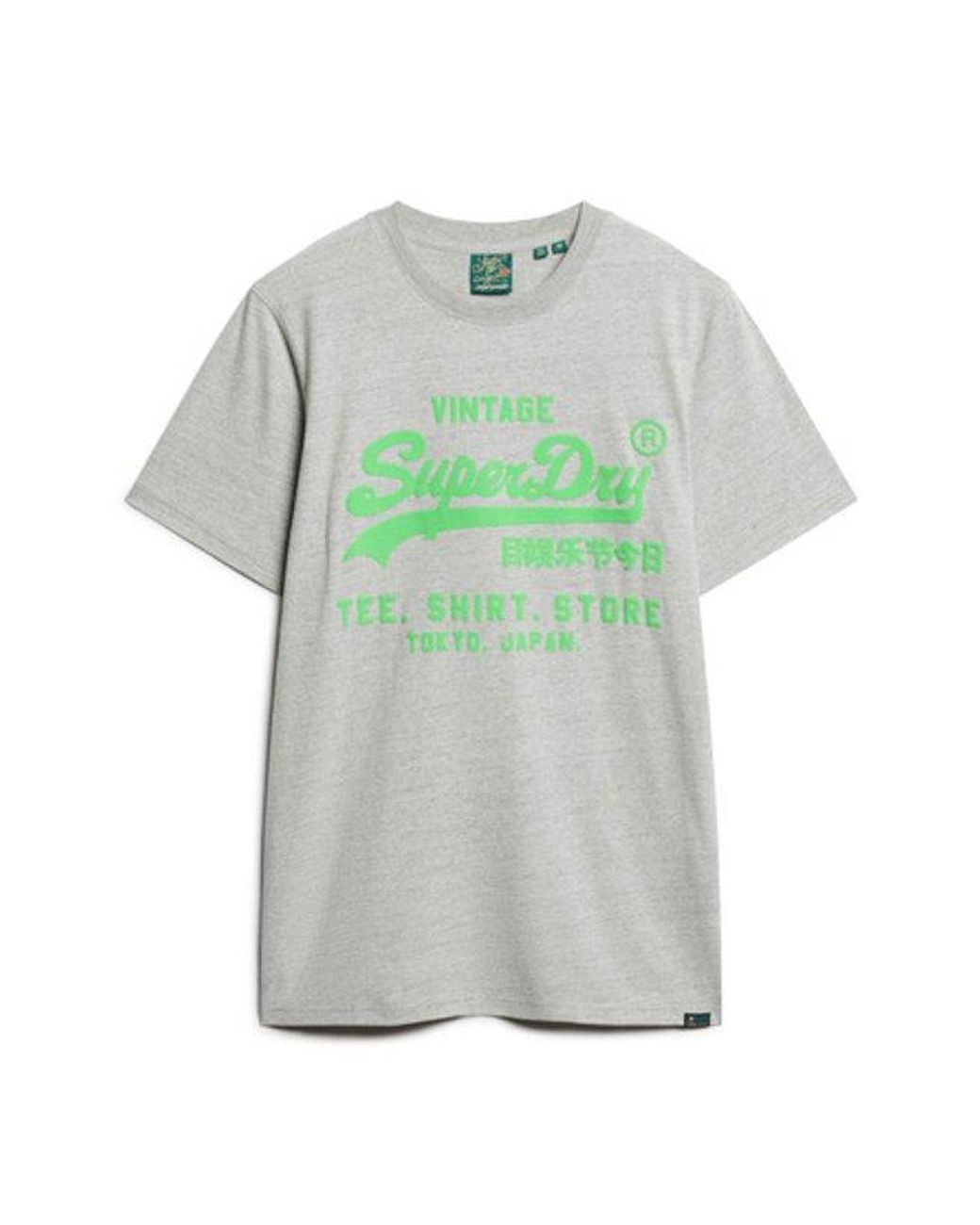Superdry Gray & Co Neon Vintage Logo T-shirt for men
