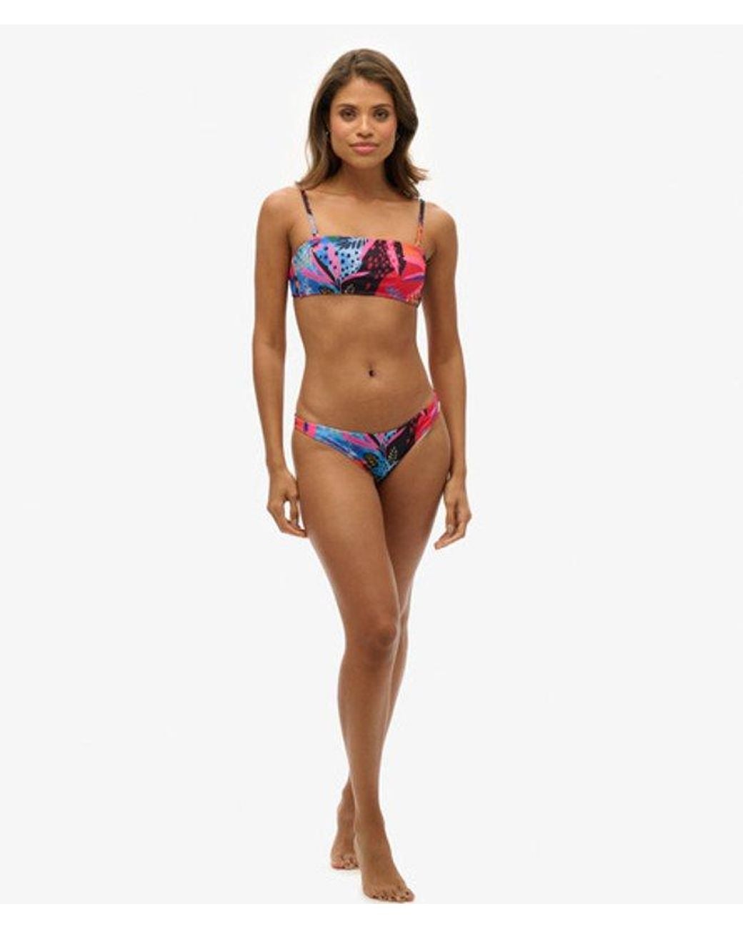 Superdry Pink & Co Tropical Bandeau Bikini Top