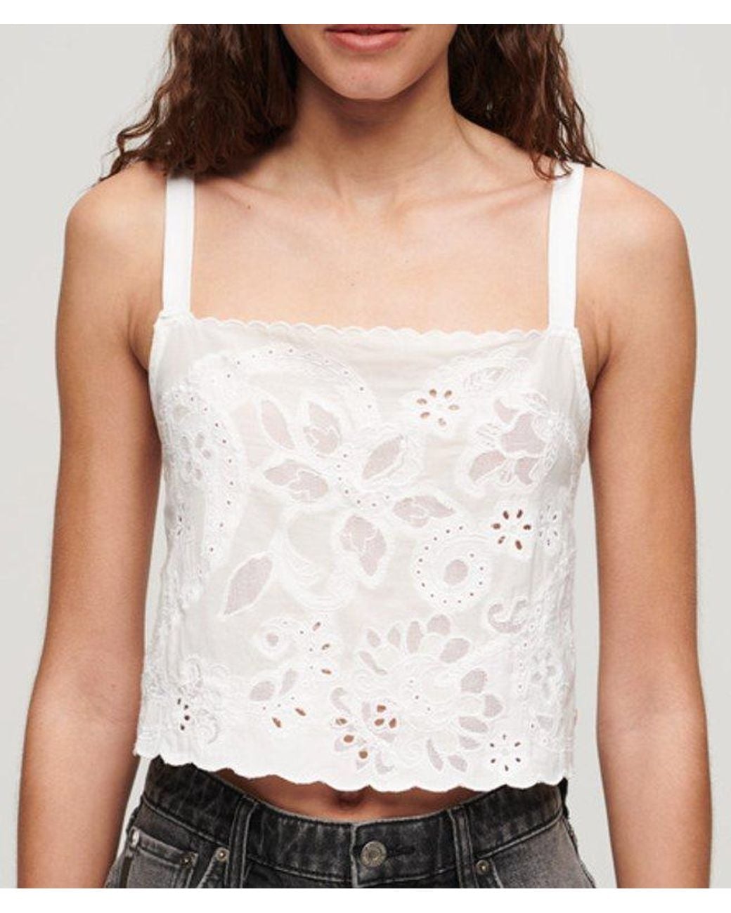 Superdry White & Co Ibiza Embroidered Cami Top