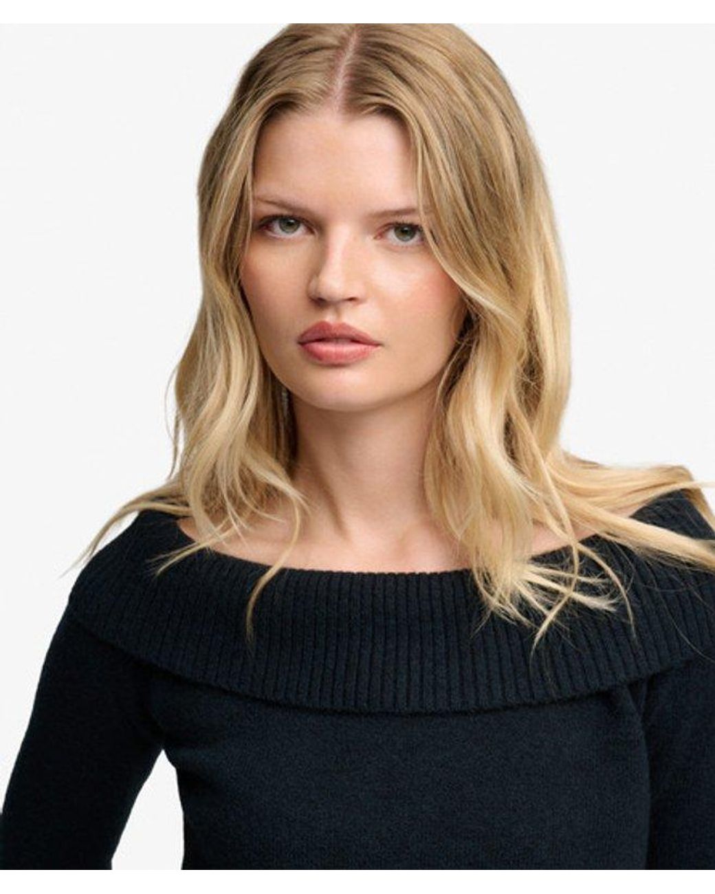 Superdry Blue & Co Bardot Knitted Jumper