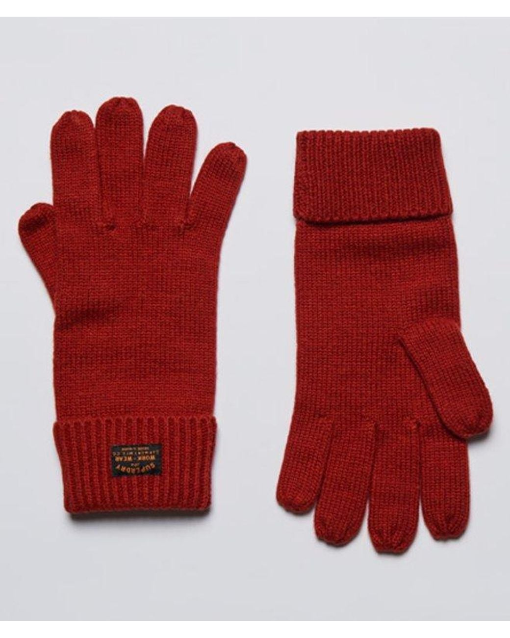 Superdry Red & Co Radar Gloves for men