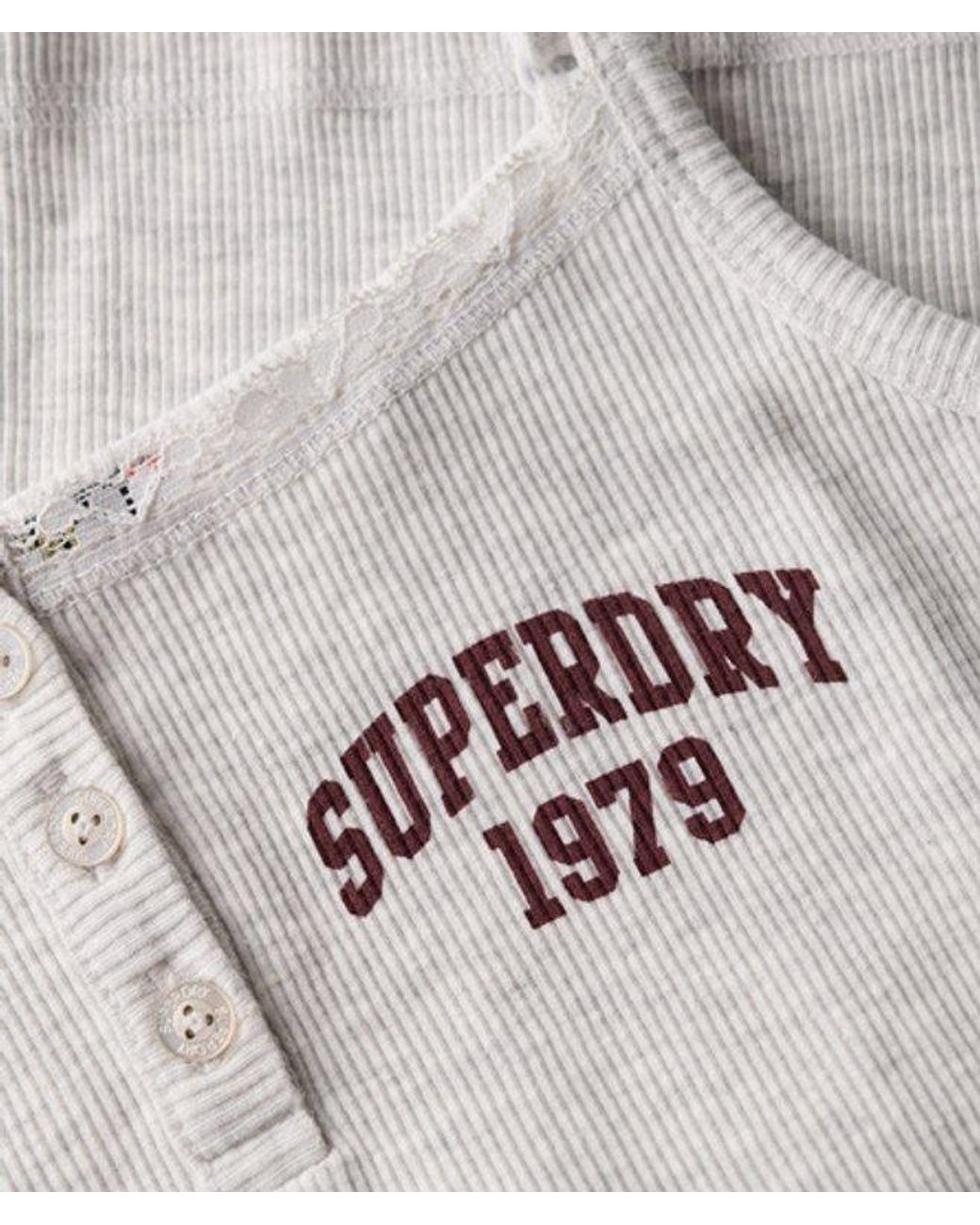 Superdry Natural & Co Athletic Essentials Graphic Button Cami