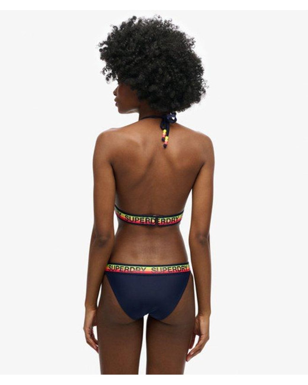 Superdry Blue & Co Ladies Fully Lined Logo Classic Bikini Briefs