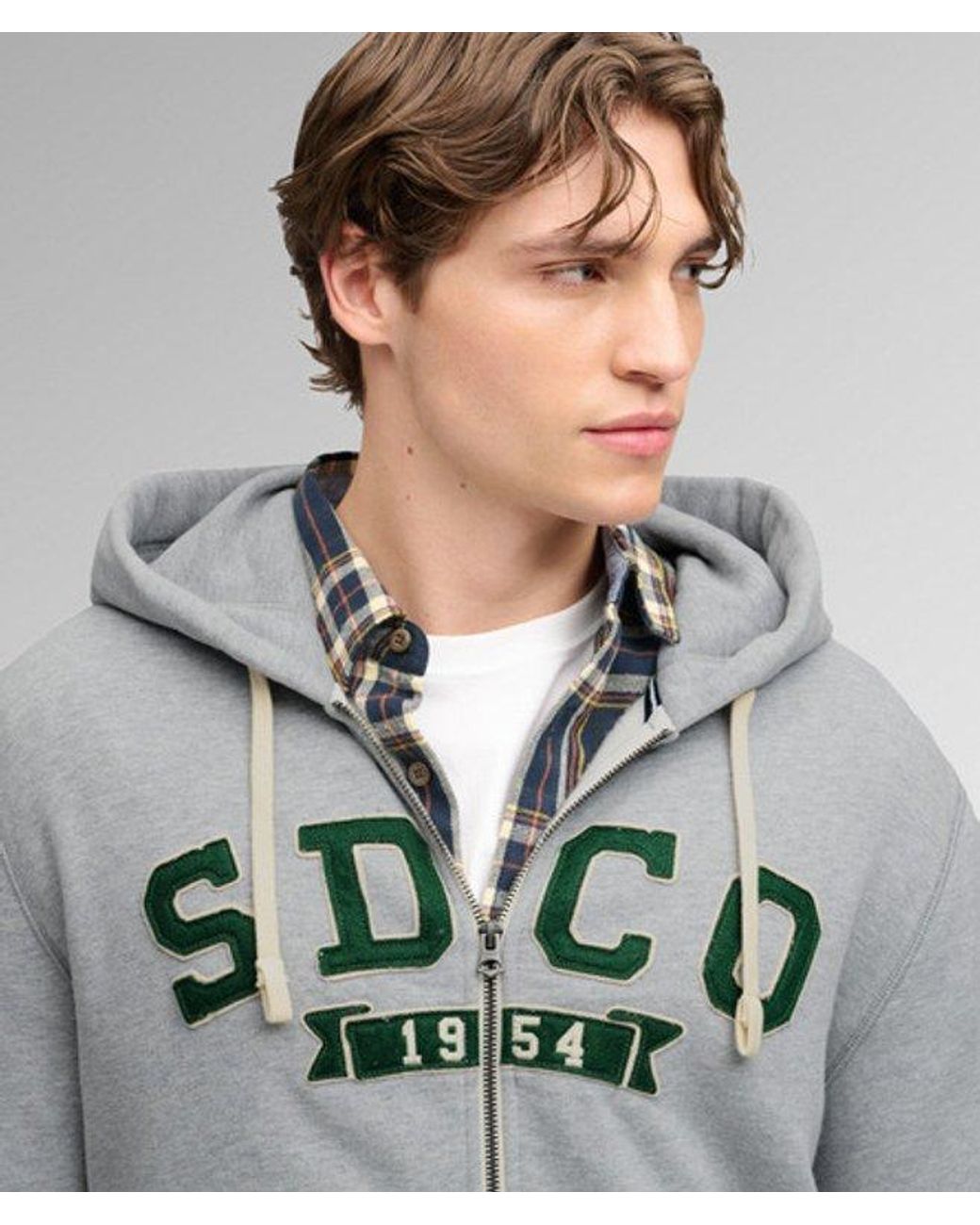 Superdry Gray & Co . Zip Through Hoodie for men