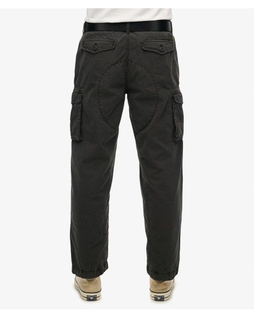 Superdry White Parachute Light Cargo Pants Size: 30/32 for men
