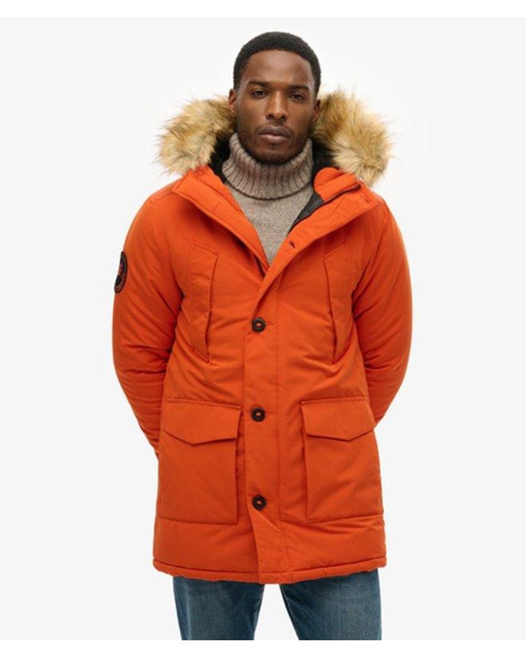 Superdry Orange & Co Everest Hooded Faux Fur Parka for men