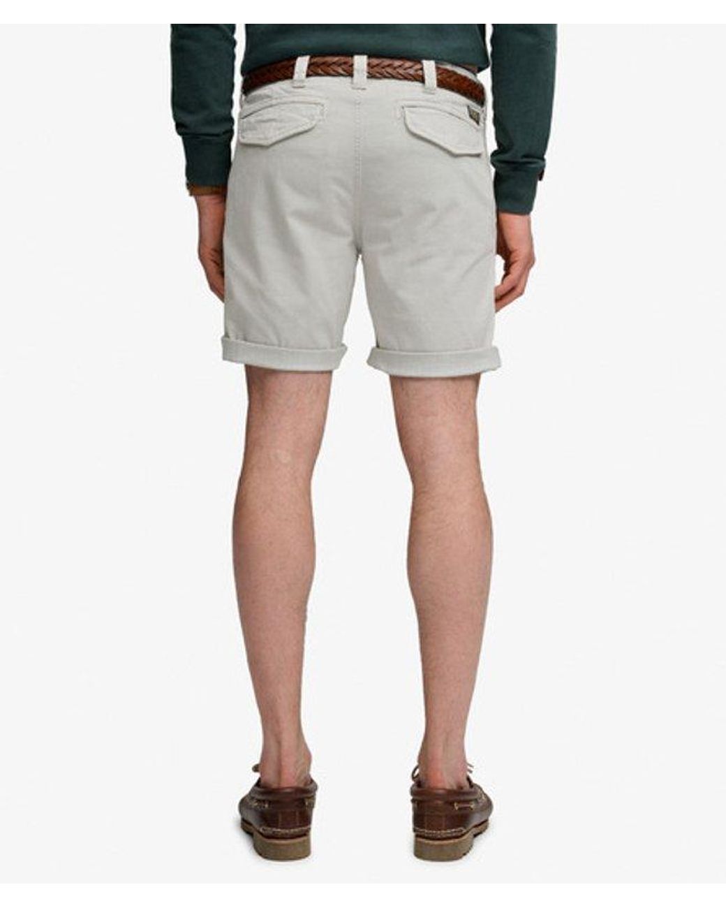 Superdry Utility Chino Shorts Normale Pasvorm in het Gray voor heren