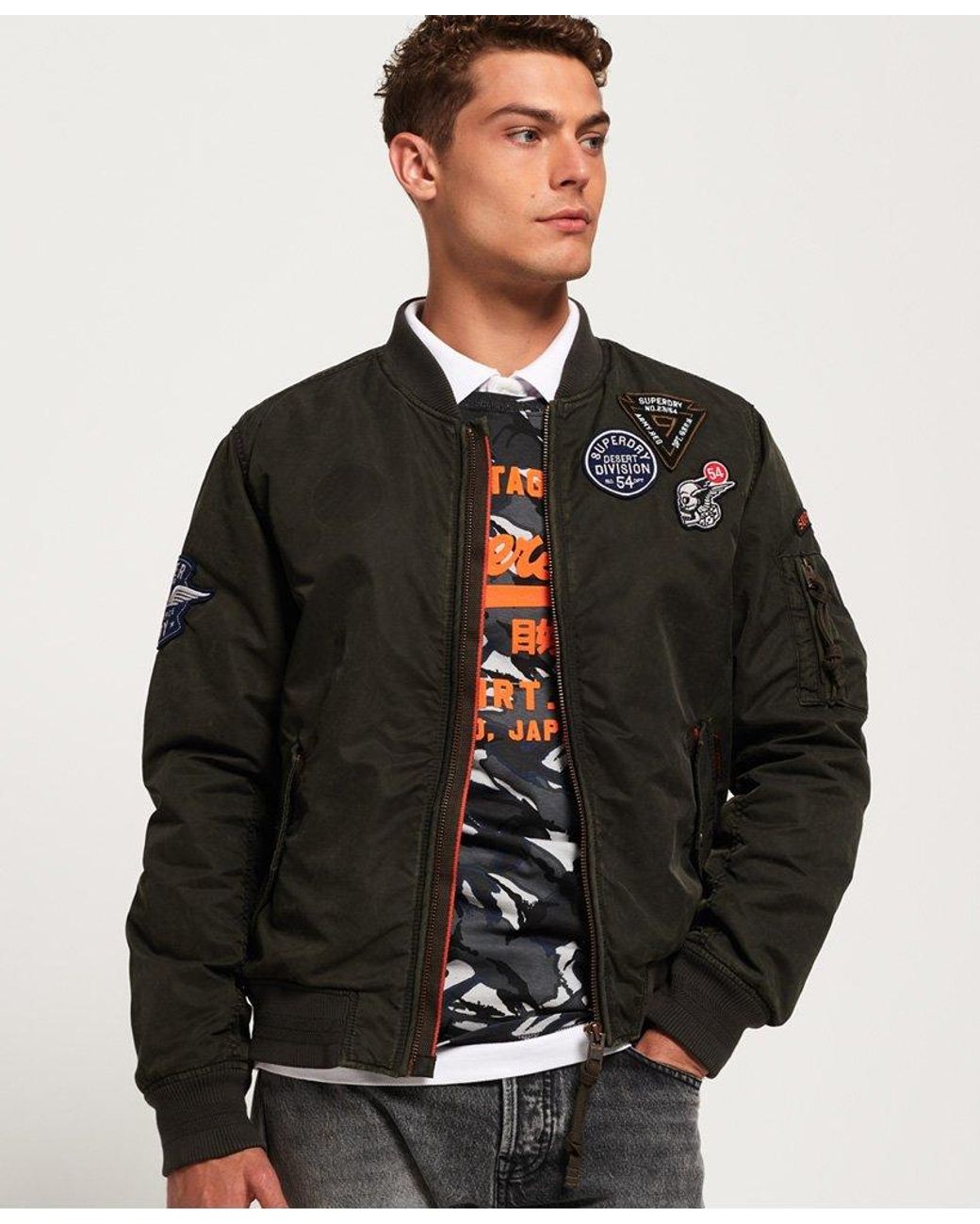 Superdry Limited Issue Flight Bomber Jacket in Green for Men | Lyst UK