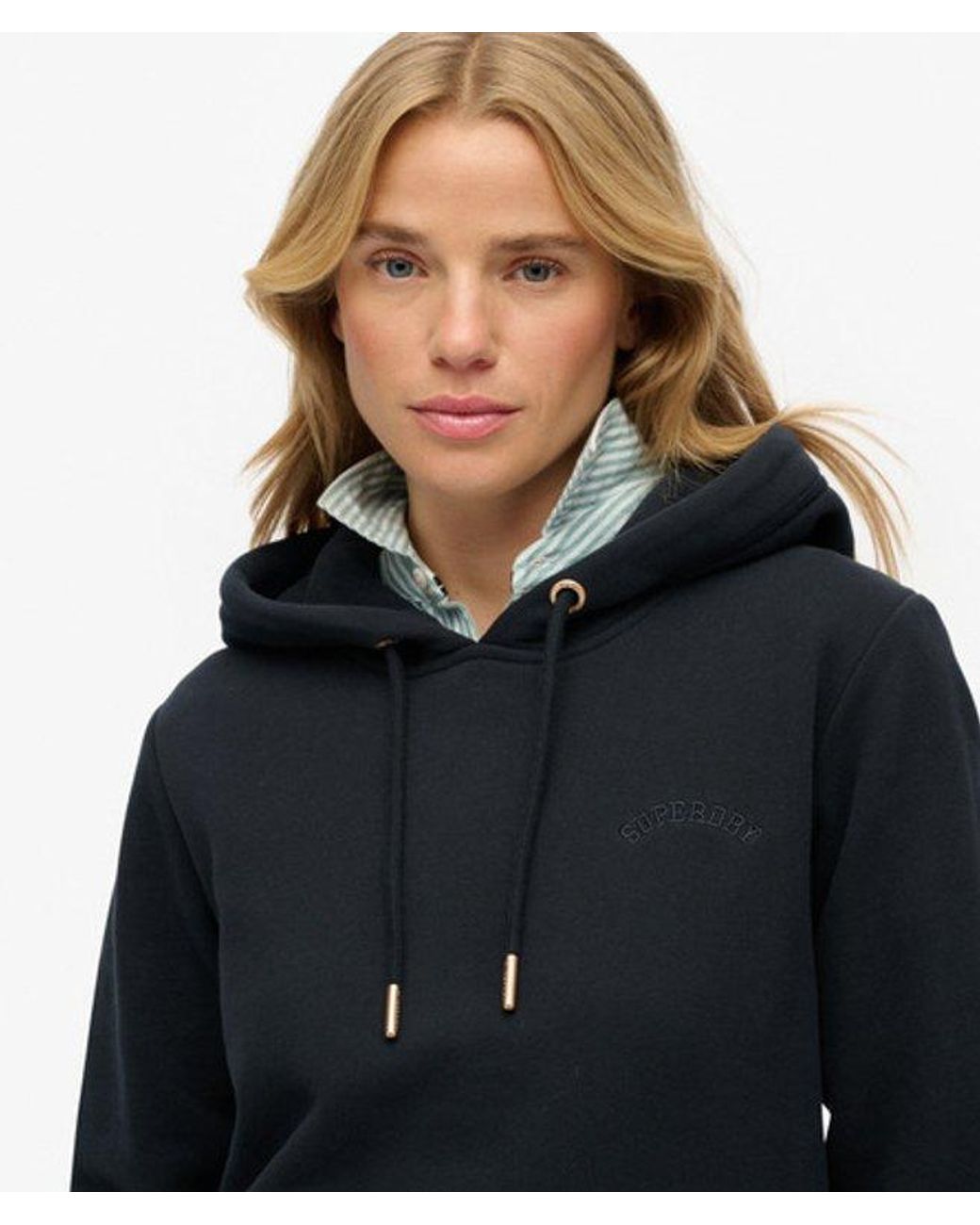 Superdry Black & Co Essential Logo Embroidered Hoodie
