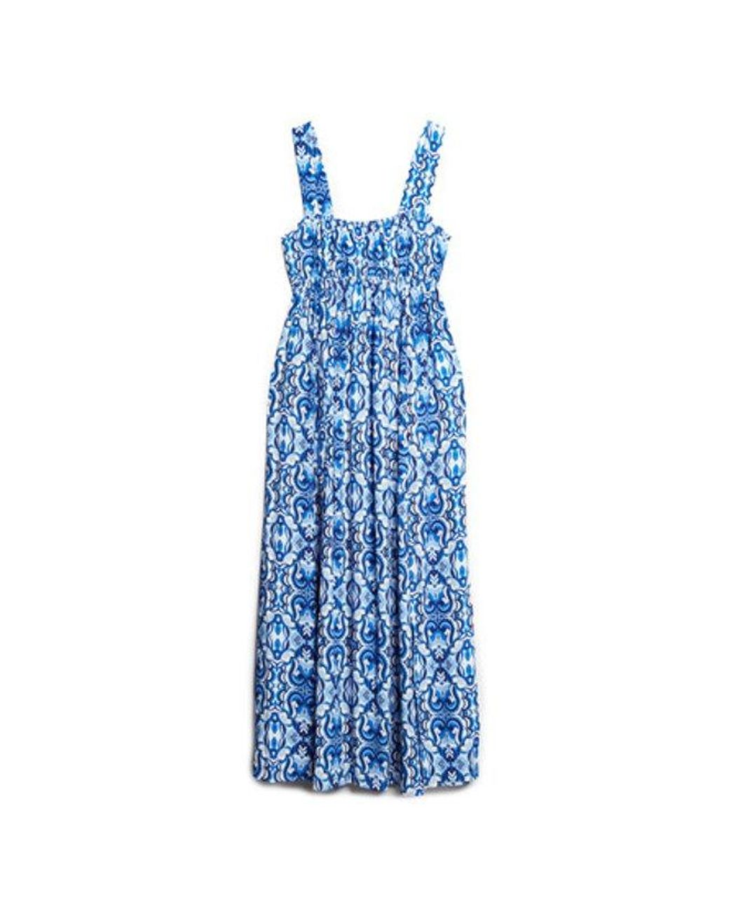 Superdry Blue & Co Tie Back Maxi Dress