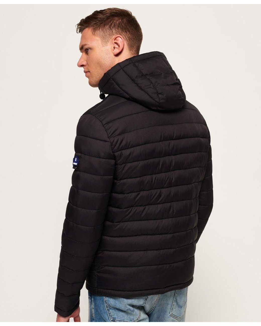 Superdry Fuji Double Zip Hooded Jacket Black for Men | Lyst