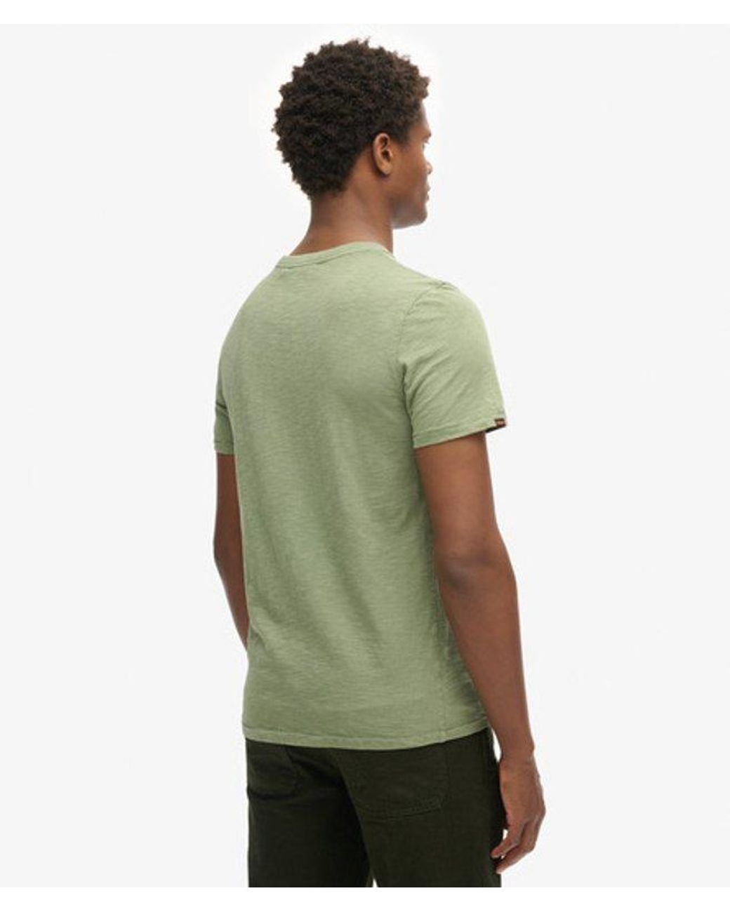 Superdry Green & Co Crew Neck Slub Short Sleeved T-shirt for men