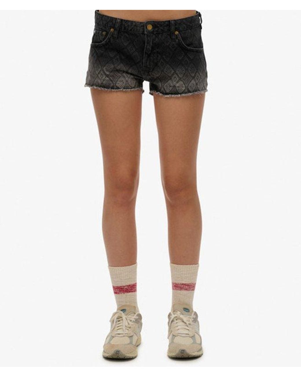 Superdry Black & Co Denim Hot Shorts