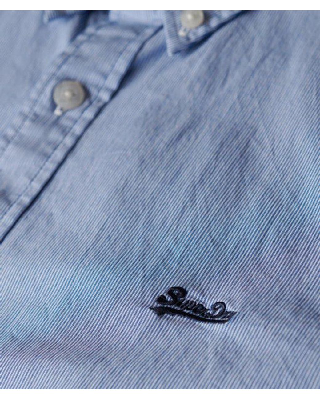 Superdry Blue & Co Essentials Tailored Lite Shirt for men