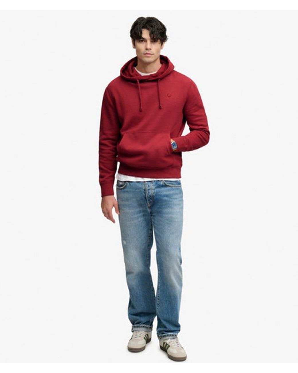 Superdry Red & Co Essential Logo Hoodie for men